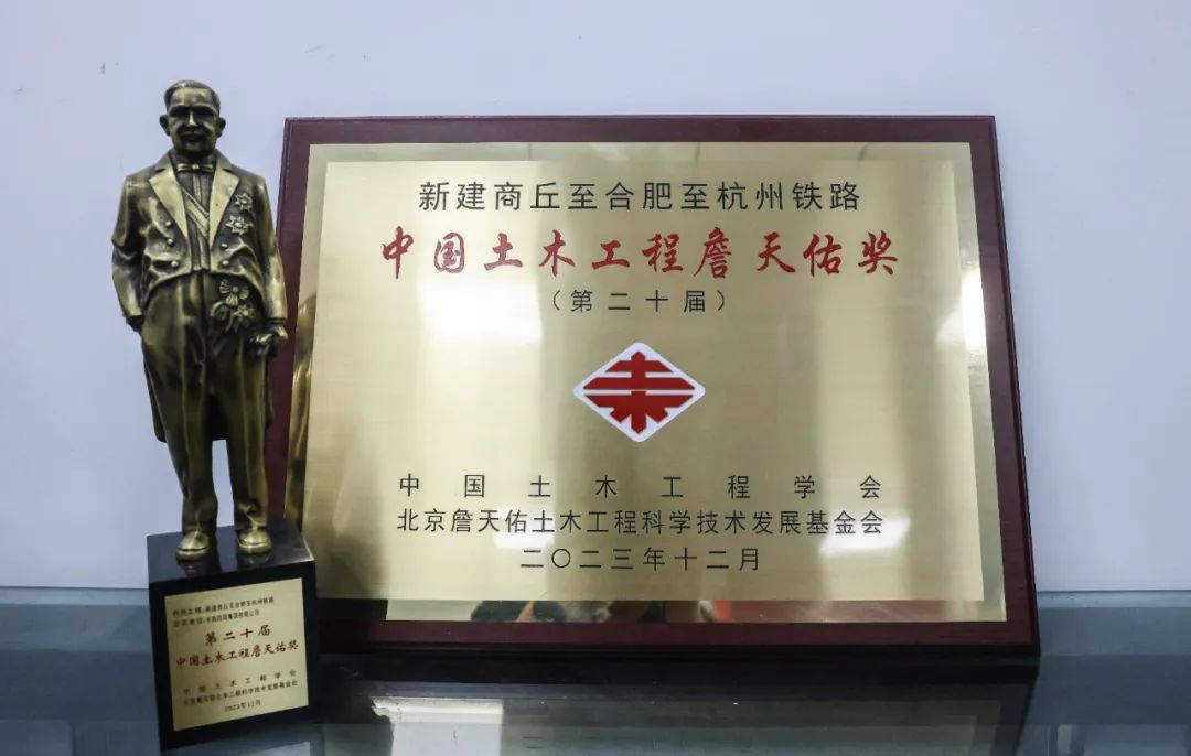 詹天佑奖（新建商丘至合肥至杭州铁路）